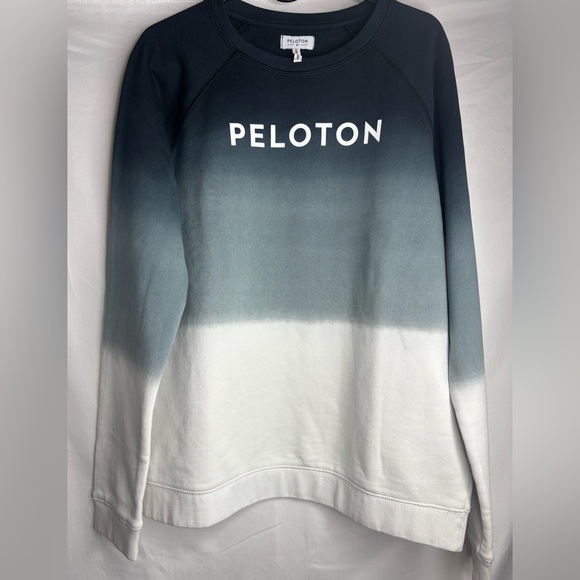 Pelaton teal, seafoam green white athletic sweatshirt top sz med - Picture 7 of 16